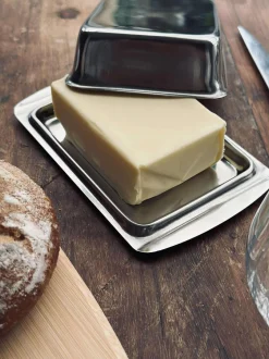 VIAMAJA Rustfrit Stål<Smørboks med låg - Rustfrit stål