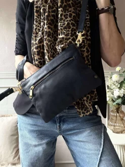 VIAMAJA Clutch|Cross Body<Smuk læder clutch - LADY Midnight Blue