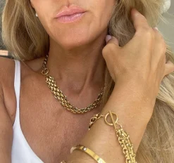 VIAMAJA Armbånd|Vandfaste Smykker<Smykkesæt ATHENA – Forgyldt