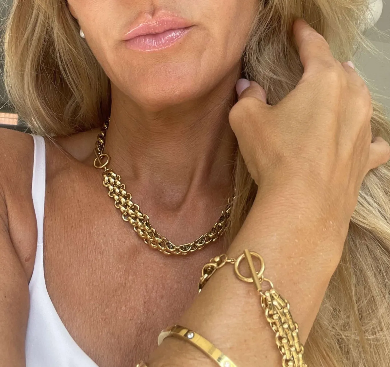 VIAMAJA Armbånd|Vandfaste Smykker<Smykkesæt ATHENA – Forgyldt