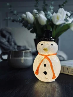 VIAMAJA Lysestager|Led Jul<Snemand med led lys