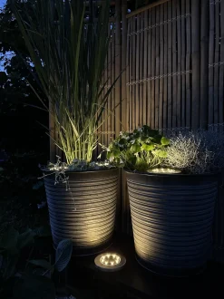 VIAMAJA Lys Og Led|Udendørs Led<Solcelle spots SILVER – Sæt med 4 stk
