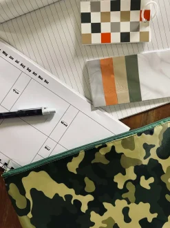 VIAMAJA Kontorartikler<Sæt med notesbøger og taske - Army