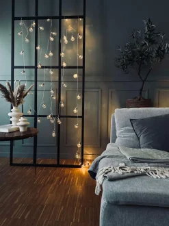 VIAMAJA Lys Og Led|Udendørs Led<Stor Lyskæde med 50 LED pære og farveskift - Godkendt til inde og ude