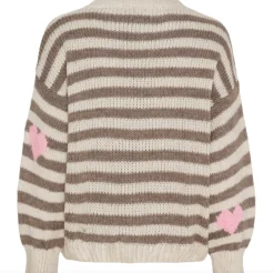 VIAMAJA Strik<Strik - Beige striber
