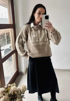 VIAMAJA Strik<Strik Aria Copenhagen - Fango / beige