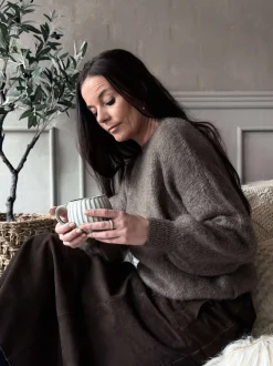 VIAMAJA Strik<Strik LUX Mohair - Taupe