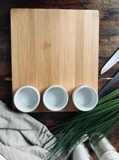 VIAMAJA Porcelæn Og Stentøj|Skåle Og Tallerkener<Sushi / tapas sæt m. Skåle og skærebræt