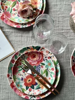 VIAMAJA Skåle Og Tallerkener|Camping Og Picnic<Tallerken flower melamin