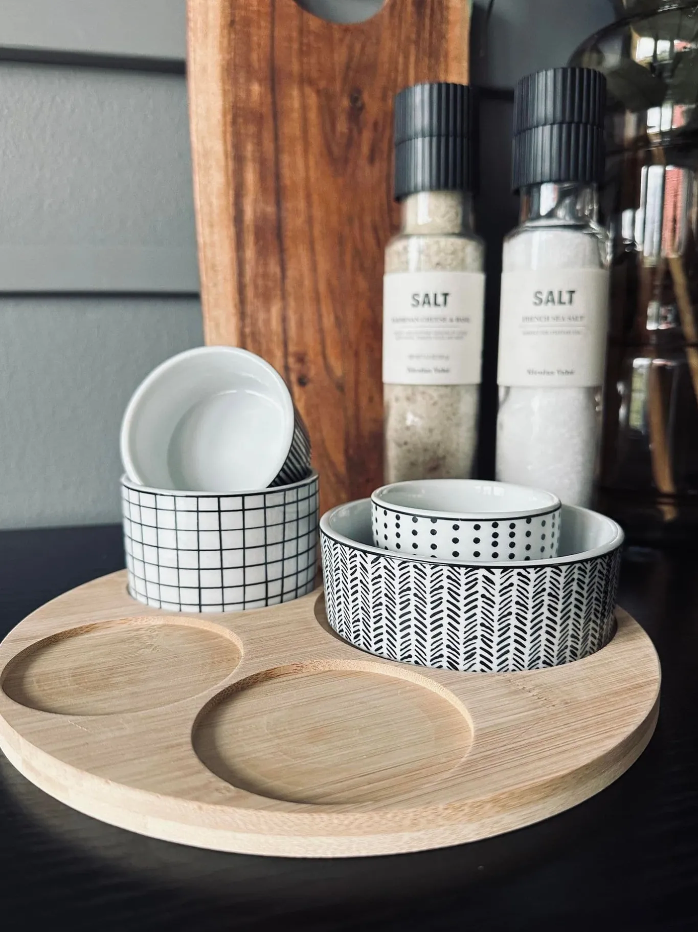 VIAMAJA Porcelæn Og Stentøj|Skåle Og Tallerkener<Tapas bakke - Rund - m. 4 skåle