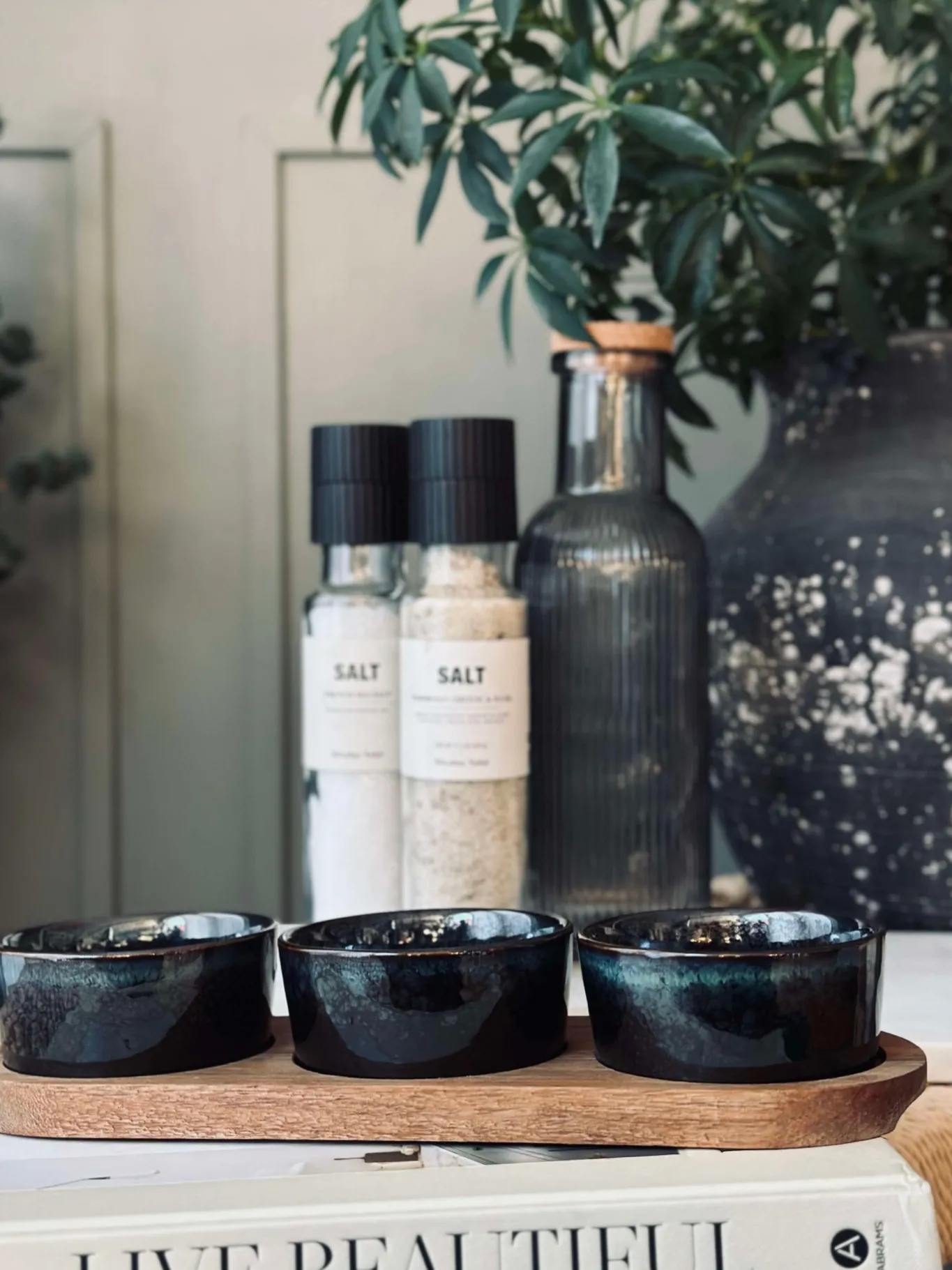 VIAMAJA Porcelæn Og Stentøj|Skåle Og Tallerkener<Tapas sæt med 3 skåle og fad - Stone mix