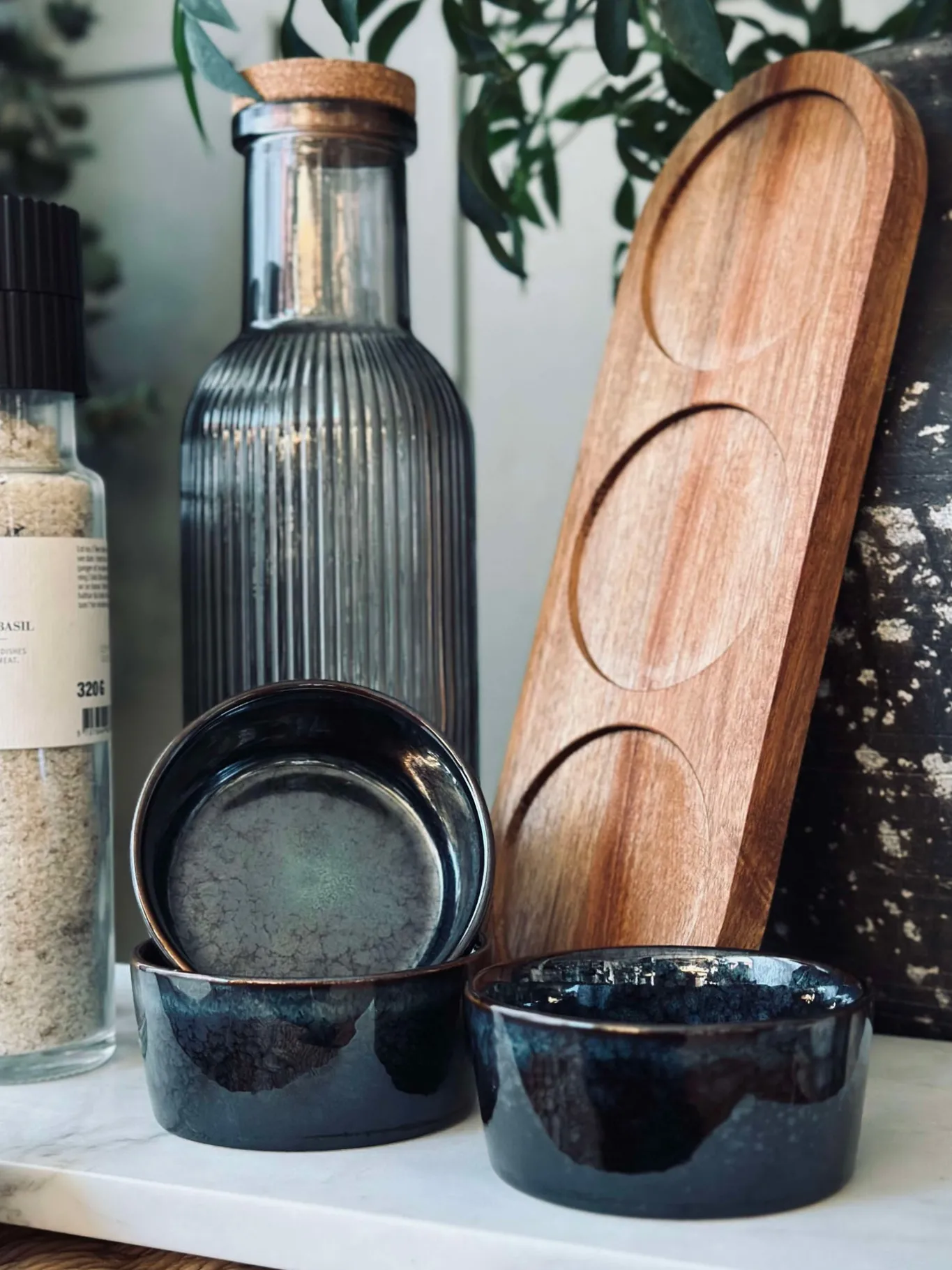 VIAMAJA Porcelæn Og Stentøj|Skåle Og Tallerkener<Tapas sæt med 3 skåle og fad - Stone mix