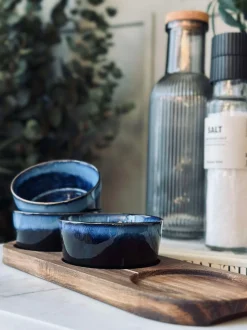 VIAMAJA Porcelæn Og Stentøj|Skåle Og Tallerkener<Tapas sæt med 3 skåle og fad - Blue mix