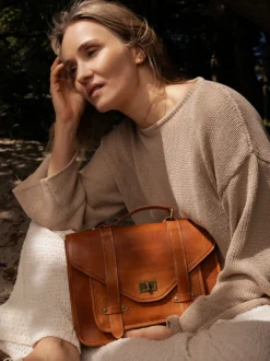 VIAMAJA Computertasker|Cross Body<Taske Hallie – Cognac