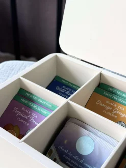 VIAMAJA Kaffe Og Te Tilbehør|Køkken Opbevaring<TEA kasse - Creme eller Rosa