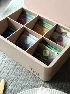 VIAMAJA Kaffe Og Te Tilbehør|Køkken Opbevaring<TEA kasse - Creme eller Rosa