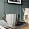 VIAMAJA Krus, Kopper Og Glas<Tekop med guld hank – Beige