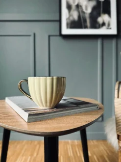 VIAMAJA Krus, Kopper Og Glas|Porcelæn Og Stentøj<Tekop med guld hank – Gul