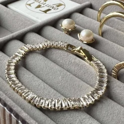 VIAMAJA Armbånd<Tennisarmbånd Thelma med zirkoner - guldbelagt