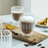VIAMAJA Krus, Kopper Og Glas<Termoglas med riller - 4stk