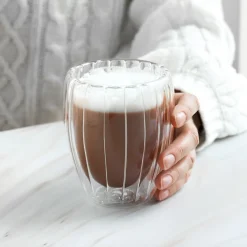 VIAMAJA Krus, Kopper Og Glas<Termoglas med riller - 4stk