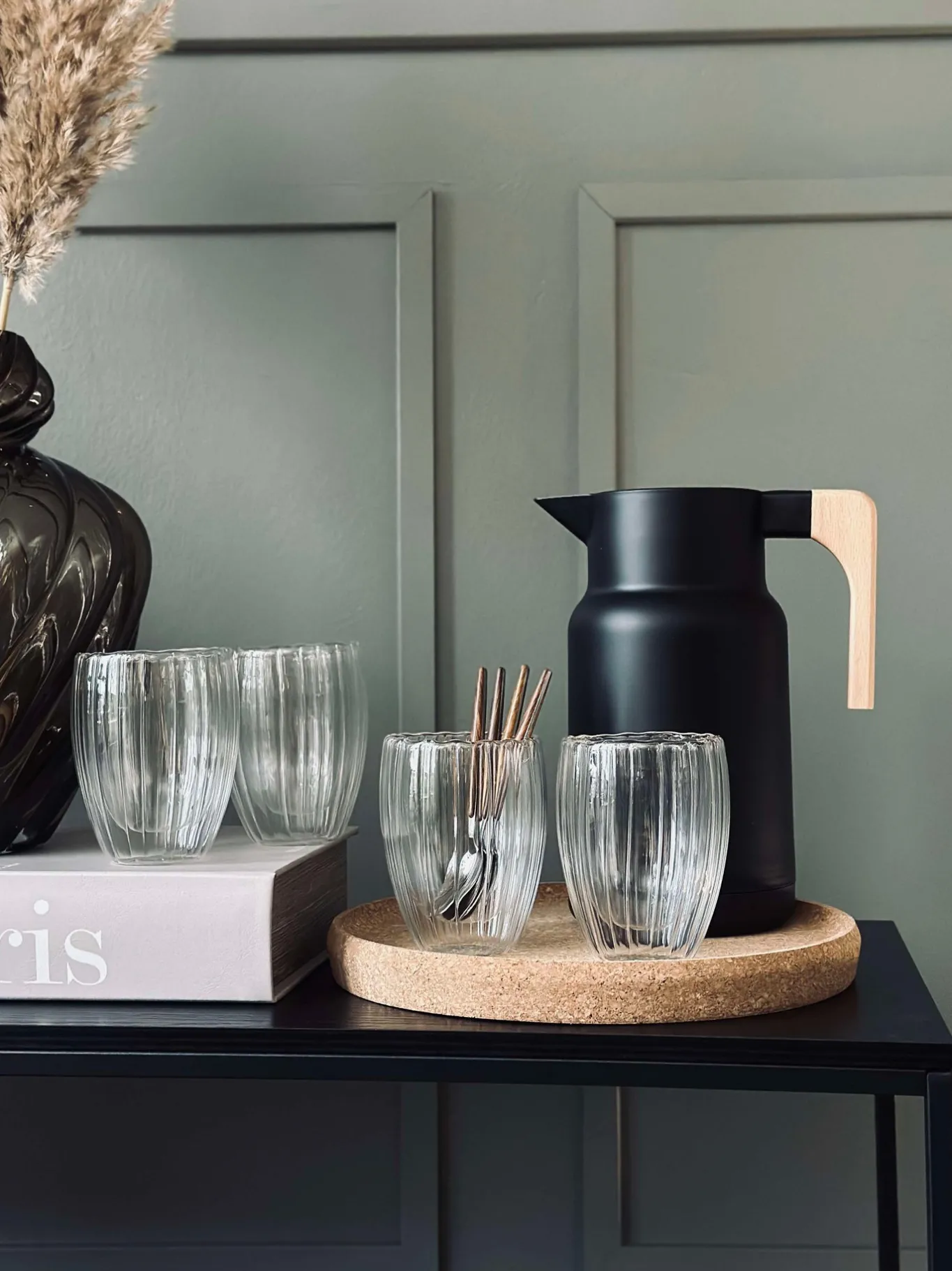 VIAMAJA Krus, Kopper Og Glas<Termoglas med riller - 4stk