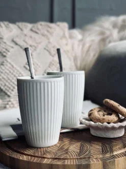 VIAMAJA Krus, Kopper Og Glas|Porcelæn Og Stentøj<Termokrus Plissé - Sæt med 2 stk - Hvid