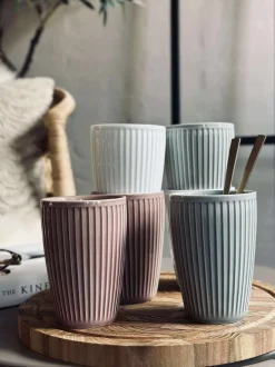 VIAMAJA Krus, Kopper Og Glas|Porcelæn Og Stentøj<Termokrus Plissé - Sæt med 2 stk - Hvid