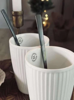 VIAMAJA Krus, Kopper Og Glas|Porcelæn Og Stentøj<Termokrus Plissé - Sæt med 2 stk - Hvid