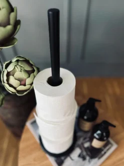 VIAMAJA Tilbehør Til Badeværelse<Toiletrulleholder - Sort metal