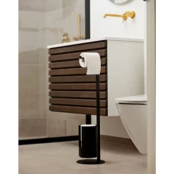 VIAMAJA Tilbehør Til Badeværelse<Toiletrulleholder Sort - Fritstående