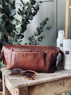 VIAMAJA Toilettasker<Toilettaske - Raw deluxe, Italien cognac