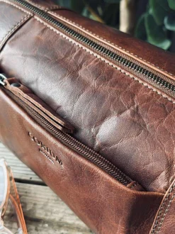 VIAMAJA Toilettasker<Toilettaske - Raw deluxe, Italien cognac