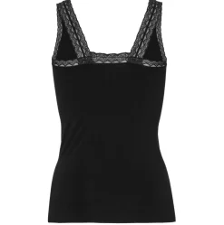 VIAMAJA Toppe|Toppe<Top med blonde Økotex black – Bambus