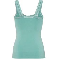 VIAMAJA Toppe|Toppe<Top med blonde Økotex petrol – Bambus