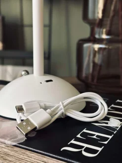 VIAMAJA Div. Kontor|Led Lamper<Touch Bordlampe Plissé Hvid
