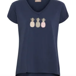 VIAMAJA T-Shirts<T-shirt - Blue Ananas