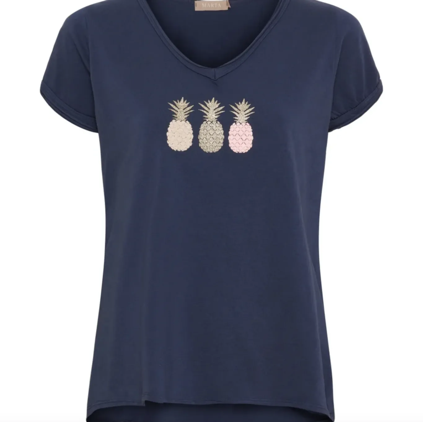 VIAMAJA T-Shirts<T-shirt - Blue Ananas