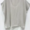 VIAMAJA T-Shirts<T-shirt Cozy hørmix - Beige
