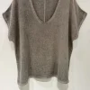 VIAMAJA T-Shirts<T-shirt Cozy hørmix - Brown