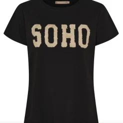 VIAMAJA T-Shirts<T-shirt SOHO - Black / Beige