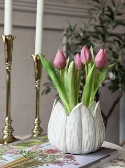 VIAMAJA Blomster|Interiør<Tulipan i potte - Mørk Rosa