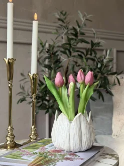 VIAMAJA Blomster|Interiør<Tulipan i potte - Mørk Rosa