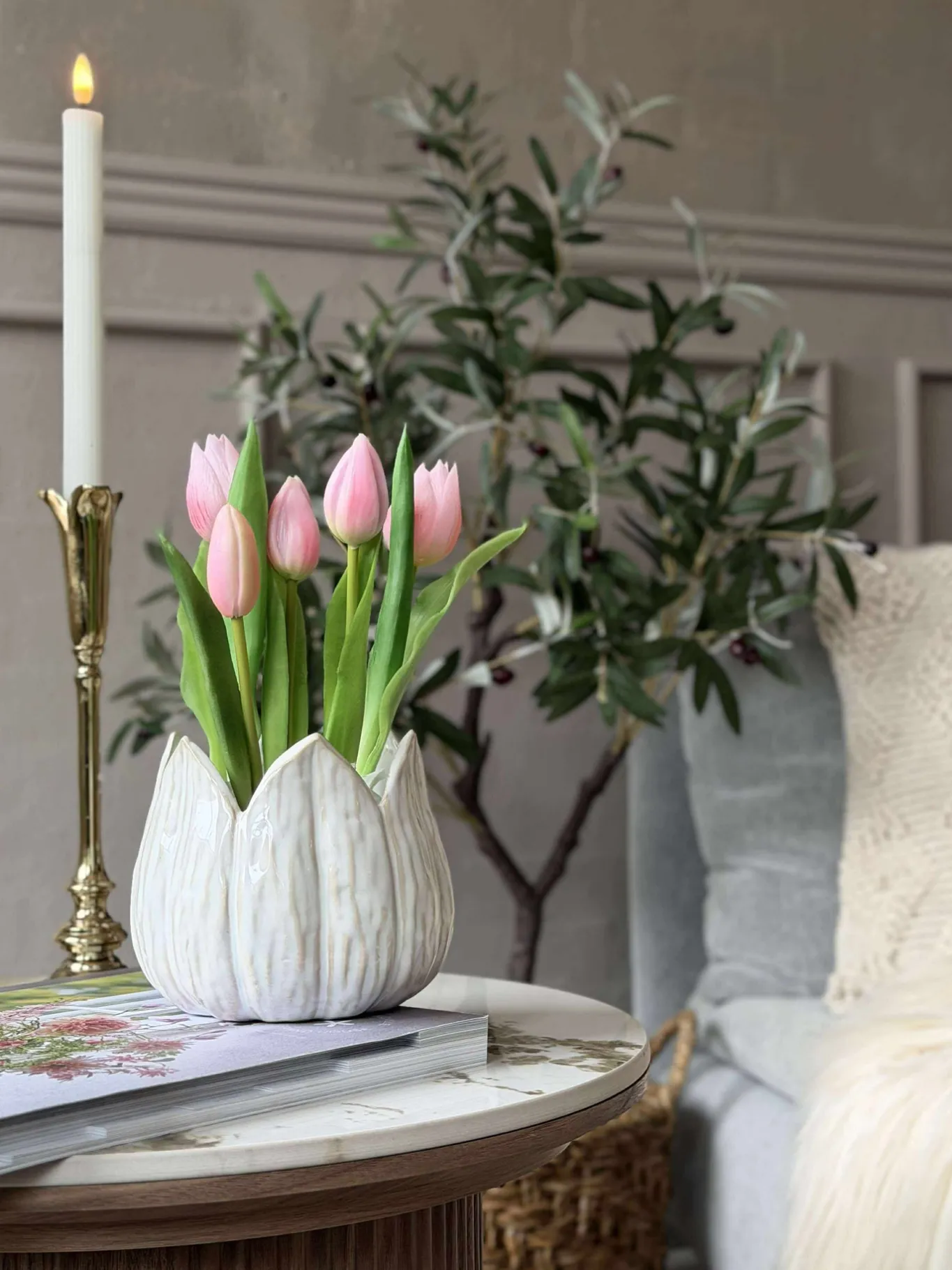 VIAMAJA Blomster|Interiør<Tulipan i potte - Rosa