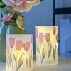 VIAMAJA Lysestager|Led Designlys<Tulipan stager med led lys - 2stk.