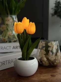 VIAMAJA Blomster|Påske<Tulipaner med lys - Gul