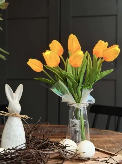 VIAMAJA Blomster|Påske<Tulipaner med lys - Gul