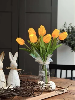 VIAMAJA Blomster|Påske<Tulipaner med lys - Gul