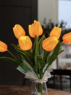 VIAMAJA Blomster|Påske<Tulipaner med lys - Gul