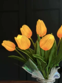 VIAMAJA Blomster|Påske<Tulipaner med lys - Gul
